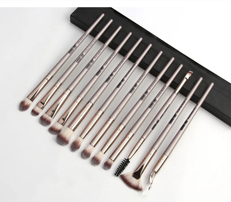 Conjunto de pincéis para maquiagem profissional, 12 peças