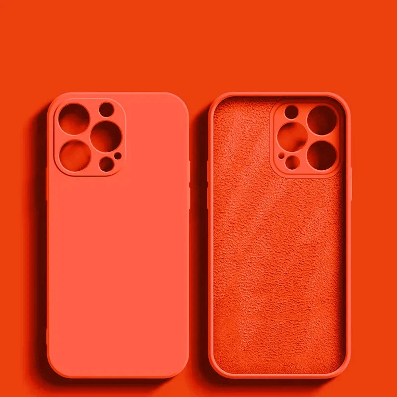 Capa de silicone para celular, luxo, original, iphone 13, à prova de choque