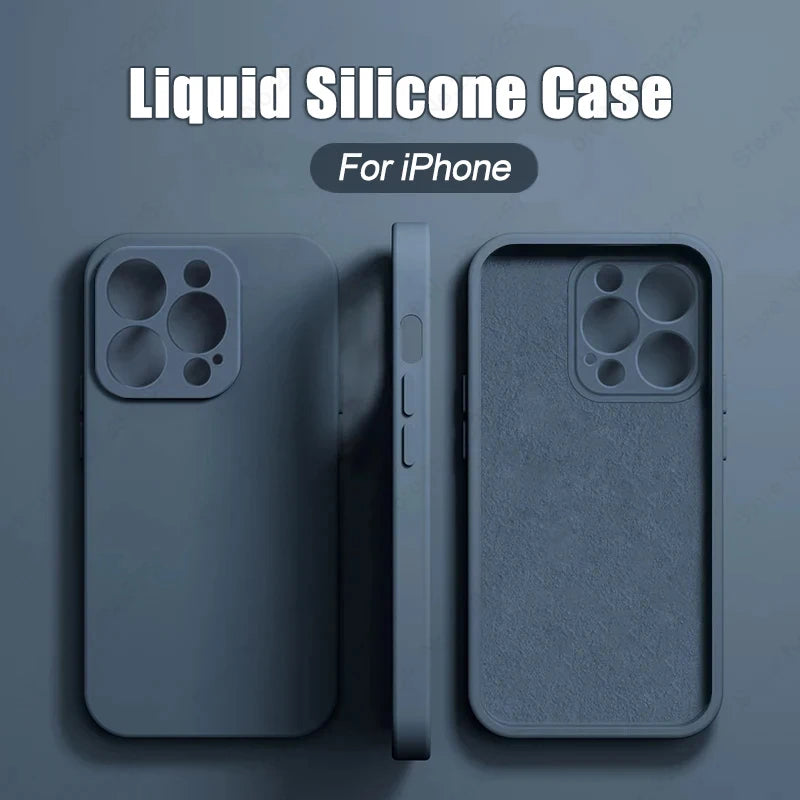 Luxury Original iPhone 13 Silicone Phone Case Shockproof Cover