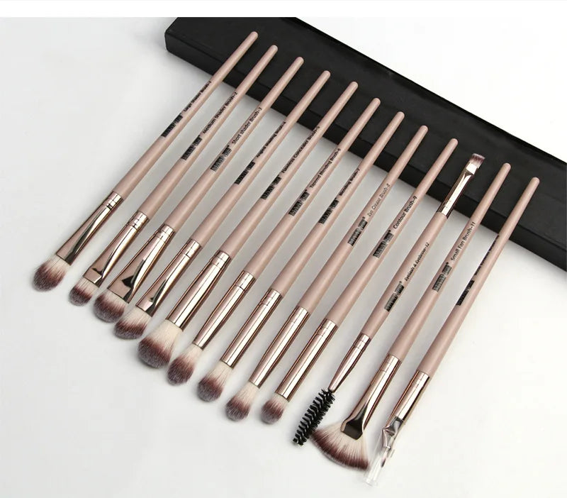 Conjunto de pincéis para maquiagem profissional, 12 peças