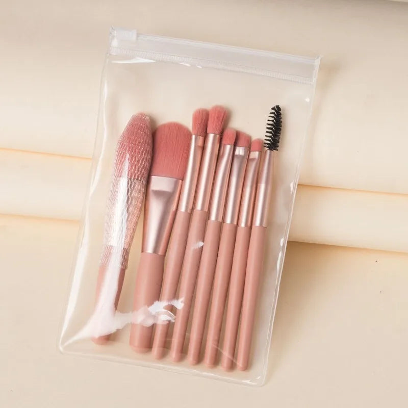 Conjunto de Pincéis de Maquiagem - kit 8 a 13 Peças para Sombra, Base, Blush e Mais