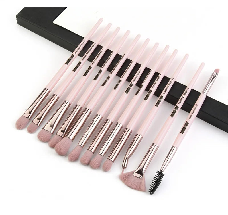 Conjunto de pincéis para maquiagem profissional, 12 peças