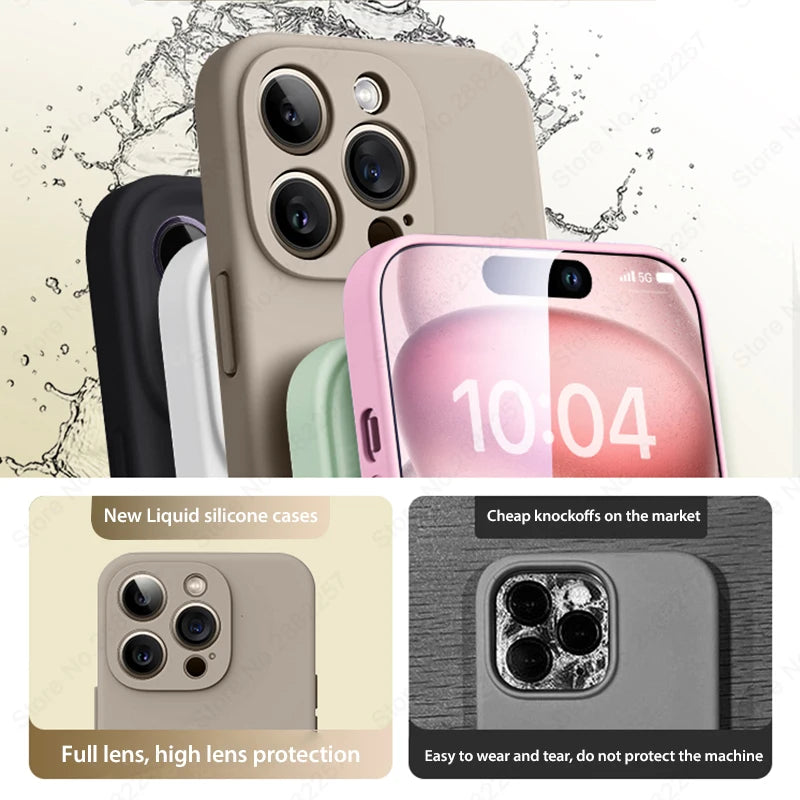 Luxury Original iPhone 13 Silicone Phone Case Shockproof Cover